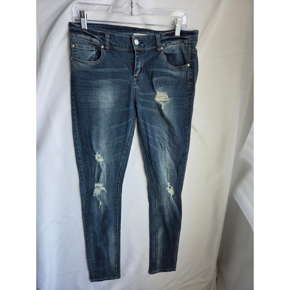 Refuge Jeans Women  Blue Dark Wash Skinny Mid Rise Skinny